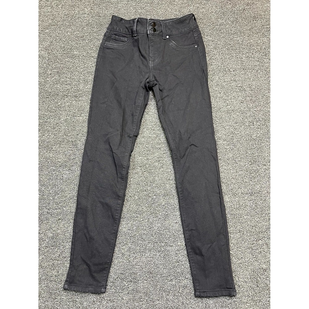 D. Jeans Women's 4 Black Denim Dark Wash Stretch Skinny Leg Streetwear Americana